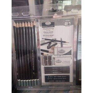 Royal & Langnickel Essentials 21pc Sketch Pencil Set 2H-6B Tin Case RART-200